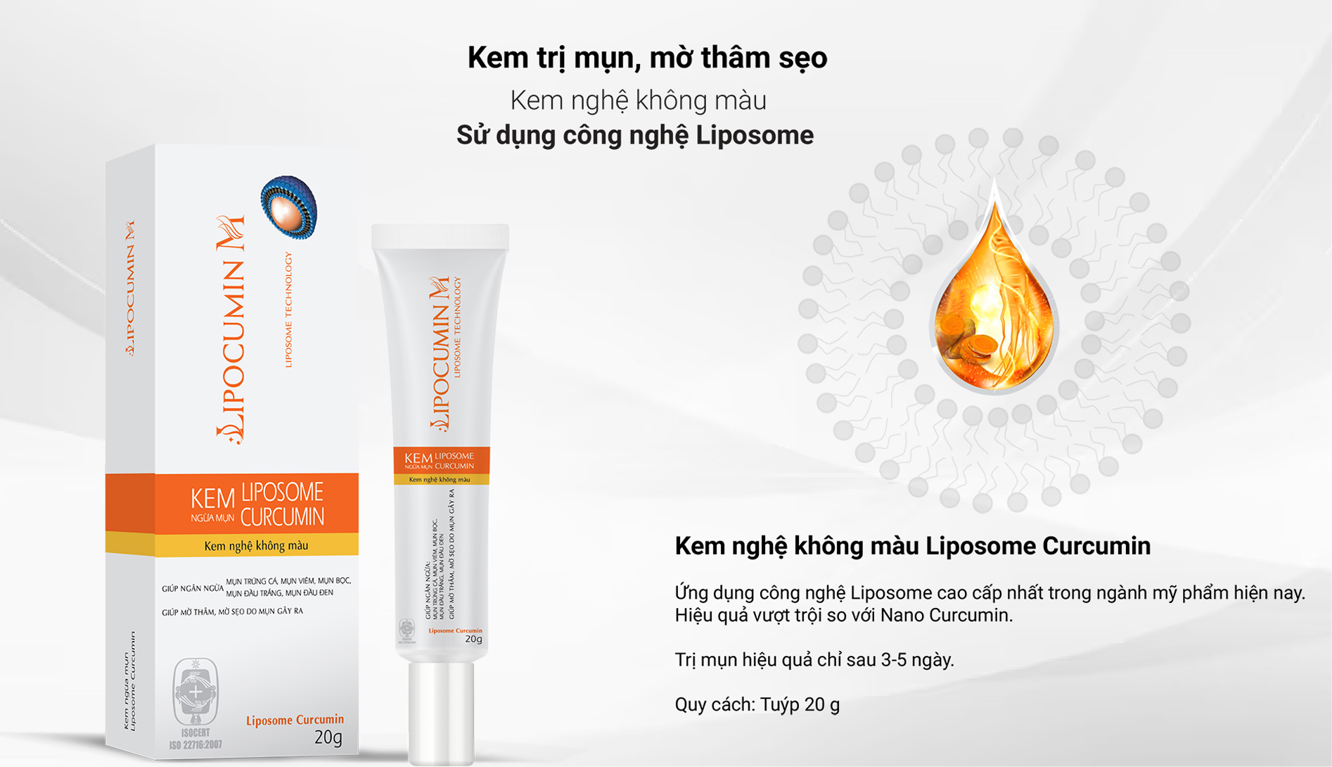 Kem Nghệ Không Màu Trị Mụn